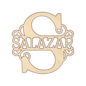 210149 The Wooden Hare Custom Wood Monogram With Name