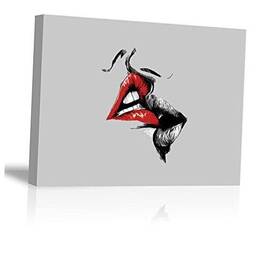 L736340 Tkus Abstract Sketch Red Waterproof 12 In X 16 Black White Gray