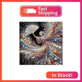 Tontut At945 Diamond Art Painting Kit Dancing Temperament Lady 5d Diy Special Shape Mosaic C