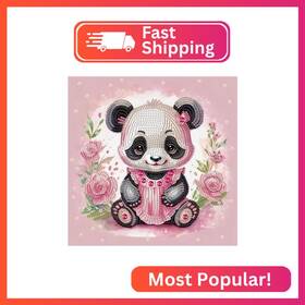 Tontut Tt-us-at035 Diamond Art Painting Kits Panda 5d Special Shape Beginner Crystal Diamon