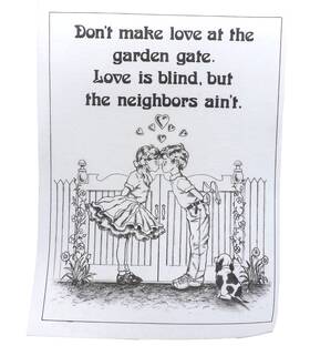 2593 Tri-chem Artex Teenagers Love Is Blind Tole Picture To Paint 10 X 138 Inch #2593