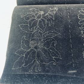 3057 Tri-chem Mini Floral Pics Liquid Embroidery Picture On Black Instructions Vtg