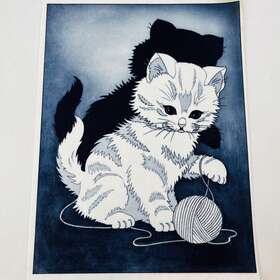 6799 Tri-chem Copper Kitten #6799 Chart Picture To Paint 1985 Vintage