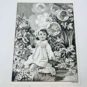 7203 Tri-chem Fantasy Child #7203 Chart Picture To Paint 1978 Vintage