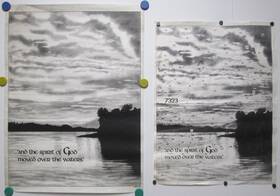 7323 Tri-chem Vintage Picture To Paint Felt Usa Poster #7323 Spirit Of God Moved Over