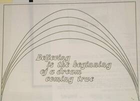 7363 Tri-chem Believing Is Beginning Rainbow Poem Picture 9x12 Inch