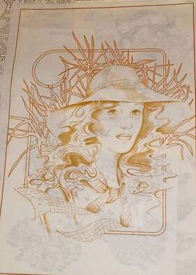 7387 Tri-chem Vogue I Lady With Hat Picture To Paint Trichem 12x18 Inch