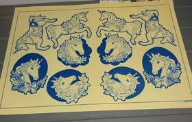 7437 Tri-chem Unicorn Ornaments Ready To Paint 10 Count 5x4 Inches Each