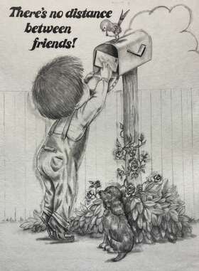 7469 Tri-chem Theres No Distance Between Friends Ready To Paint 9 X 12