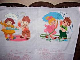 7524 Tri-chem Liquid Embroidery To Paint #7524 Rag Doll Quilt Blocks Vintage New