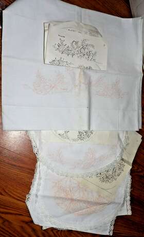 7600-01-02 Tri-chem Liquid Paint Embroidery#7600-01-02 Stamped Pillow Cases Doily And Scafs