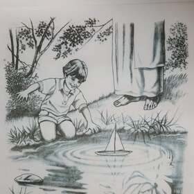 7631 Tri-chem Image Of Jesus Instructions River Boy Trichem Picture To Paint 12 Inch X18
