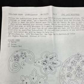 7842t Tri-chem Lace Queen Bedspread White Pattern Tole Nos Vintage Floral