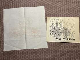 7973 Tri-chem Vintage Christmas Paint Embroidery Poinsettia Pillow Cover