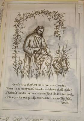 8197 Tri-chem A Childs Prayer Jesus Ready To Paint Picture 12x18 Inch
