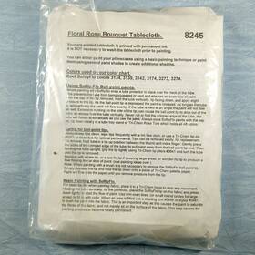 8245 Tri-chem #8245 Floral Rose Bouquet Pre-printed Tablecloth