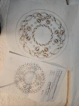 8276 Tri-chem 8262/8276 Vintage Cutwork Doily Ready To Paint Picture 15 Inch X15 No Dish Nos
