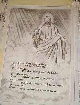 8274 Tri-chem Jesus Ready To Paint Picture Trichem 18x12 Inch
