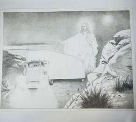 8447 Tri-chem Jesus Leading Trucker Into The Night #8447 Chart Large Picture To Paint