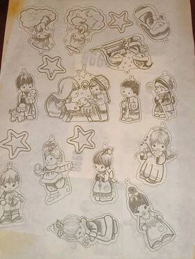 8507 Tri-chem Little Cuties Christmas Ornaments Paint A Picture Trichem