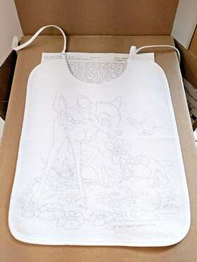 8587 Tri-chem Artex Walt Disney Bambi And Dumbo Baby Bibs