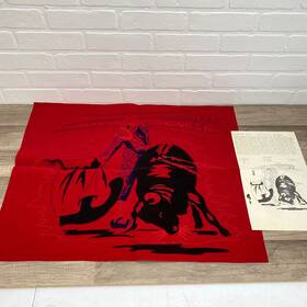 8852 Tri Chem Matador And Bull Velveteen Velvet Liquid Embroidery Picture To Paint