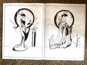 8920 Tri-chem Ready To Paint Liquid Embroidery Vtg Fashion Ladies Art Deco Col