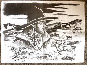 8925 Tri-chem Ready To Paint Liquid Embroidery Lonesome Dove Cowboy Western Col