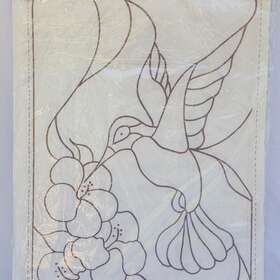 1641 Tri-chem Sun-glo Hummingbird Window Art Includes 15x10 Inch Acrylic Rectangle With Instructions #1641