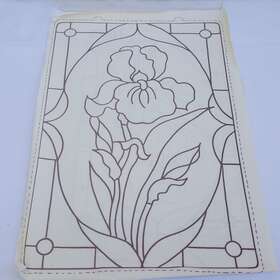 1642 Tri-chem Sun-glo Iris Window Art Includes 15x10 Inch Acrylic Rectangle And Instructions Trichem #1642
