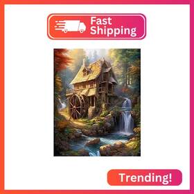 Tucocoo Pbn-cabin-fl-7 Rustic Cabin Paint By Number For Adults Diy Digital Oil Painting Kits O