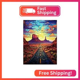 Painting-30-06 Tumovo Scenic Highway In Monument Valley Diamond Painting Arizona Desert Artwork Tropic
