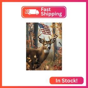 33-gy0903324-241105-00002 Tzttzt Diamond Art Kits For Adults American Flag Deer Round 5d Painting