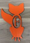 Unfinished Wood Door Initial 10x17 Fox Monogram Cutout Hanger Laser