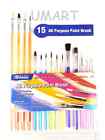 V01170 Unbranded Paint Brush Set Flat Round Tip Oil 764608034095