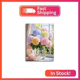 Fba-kb-1017-hydrangea Vaiieyo 5d Diy Diamond Art Kits For Adults Hydrangeas Painting Flower