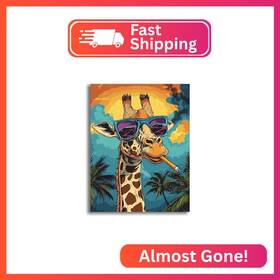 Fba-kb-318-giraffe Vaiieyo 5d Diy Giraffe Diamond Art Kits For Adults Painting Animal Dia