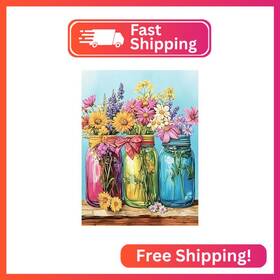 Fba-kb-93-three Vaiieyo 5d Diy Diamond Art Kits For Adults Flower Painting Landscape D
