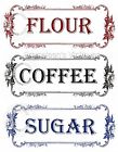 Ki331-ki333 Victorian Labels Waterslide Color Decals Vintage Canister Pick
