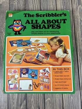 4078 Whitman Vintage 80 The Scribblers All About Shapes Preschool Play Learn Kit