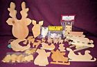 Wood Lin-wood Fibre-craft Provo Unbranded Mix Lot 51 New Ready To Paint Shapes Sled Reindeer Santa Christmas Crafts 753487112468