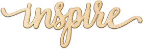Signs-charlie-inspire-12x4 Woodums Inspire Script Wooden Wall 12 Inch Wide X 4 Tall Unfinished