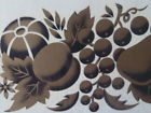 X-551-a Meyercord Home Decor Decals Gold Black Fruit Floral Autumn Vintage