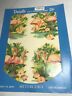 X307d Meyercord Decals Vintage Pink Flamingos Hibiscus Tropical Hawaiian Bathroom