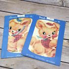 X416f Meyercord Vintage Decals Nursery Spring Bunny Rabbits Wall
