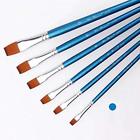 Xinbowen6blue Xinbowen Paintbrush Sets Pieces Flat Tip Nylon Hair 704529344194