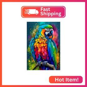 Yh-dp-yw001 Yiyiah Parrot Diamond Painting Kit For Adults - Colorful 5d Full Drill Round Bir