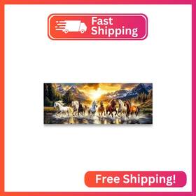 Animals-dp-yom-01 Yomiie Large Diamond Art Kits For Adults Horse Animals Painting Sun