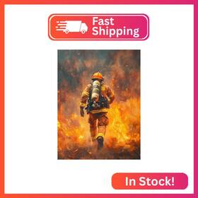 Yomiie Yom-dp-ai-fireman-1 5d Diamond Art Kits For Adults Fireman Painting Man Diy Full