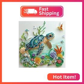 Xj098 Zqeatry Sea Turtle Animal Diamond Painting Kits For Adults Beginner Diy Special Shape Di